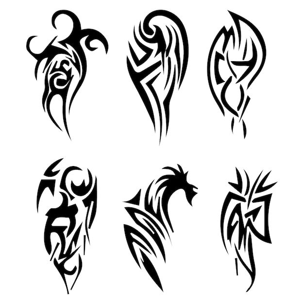 Tribal tattoo design collectie vector bestand