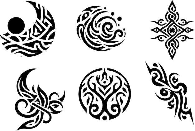 Tribal tattoo design illustration vector