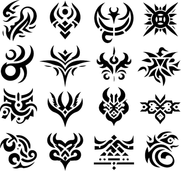 Tribal tattoo design illustration vector