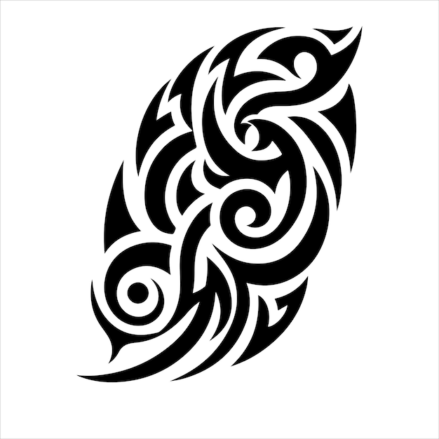 Tribal tattoo design silhouettes vector illustration black color