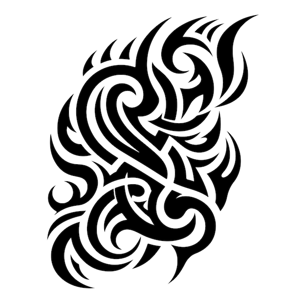 Tribal tattoo design vector illustration black color tribal tattoo design