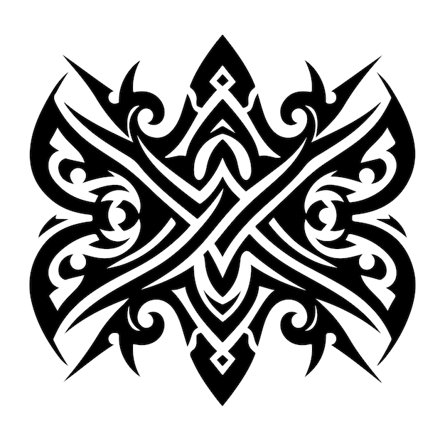 Tribal tattoo design vector illustration black color tribal tattoo design