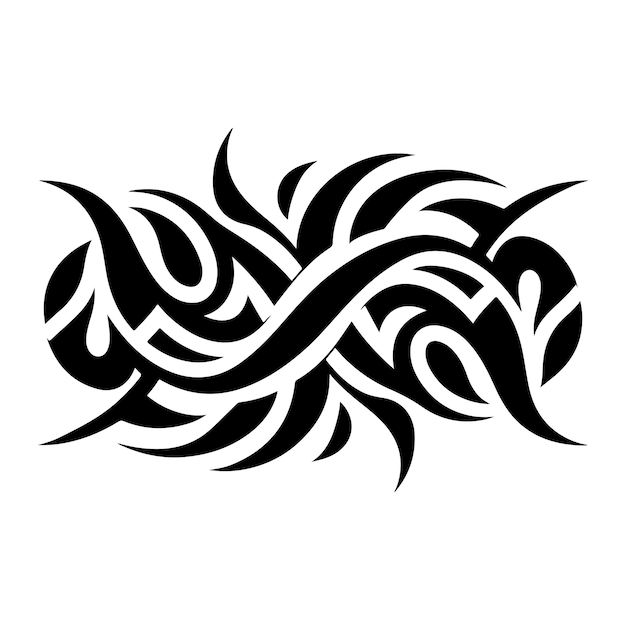 Tribal tattoo design vector illustration black color tribal tattoo design