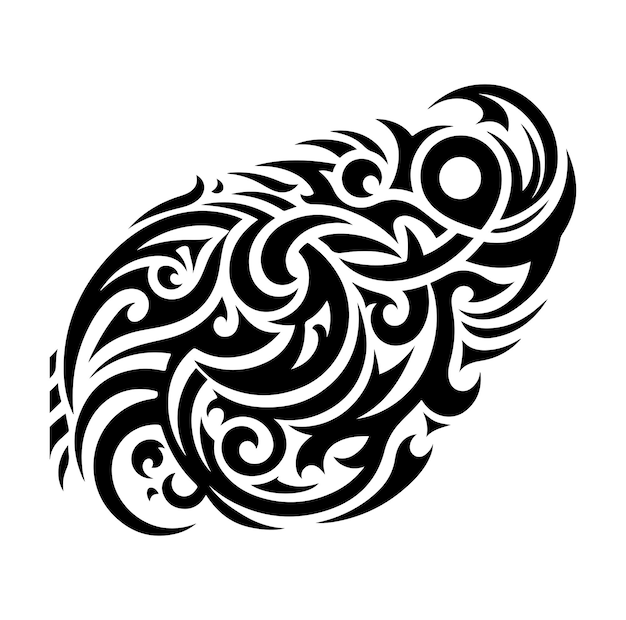 Tribal tattoo design vector illustration black color tribal tattoo design