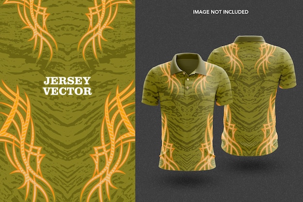 Vector tribal tattoo element and grunge texture design for sublimation jersey
