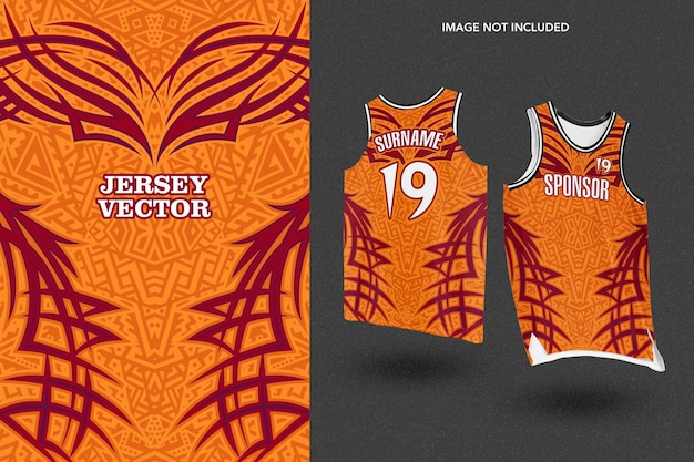 Vector tribal tattoo and ethnic style design for sublimation jersey