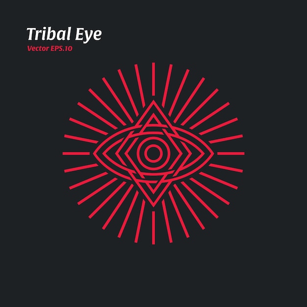 Vector tribal tattoo eye logo