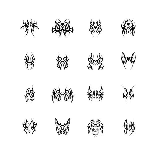 부족 문신 아이콘 벡터 일러스트 레이 션 디자인