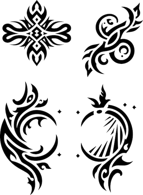 Tribal tattoo ontwerp illustratie vector