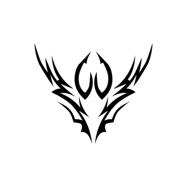 Vector tribal tattoo pictogram vector illustratie ontwerp