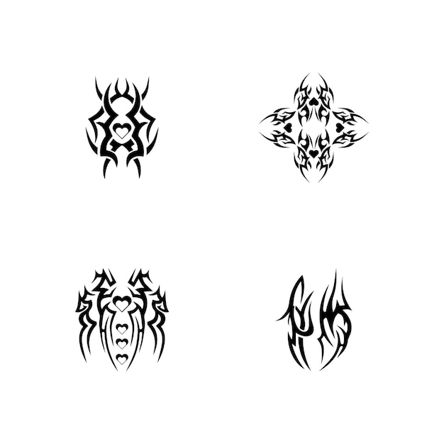 Tribal tattoo pictogram vector illustratie ontwerp