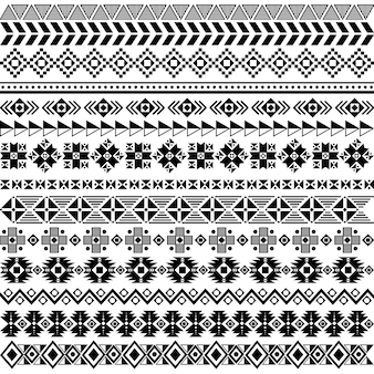 Free Vector | Black and white tribal pattern