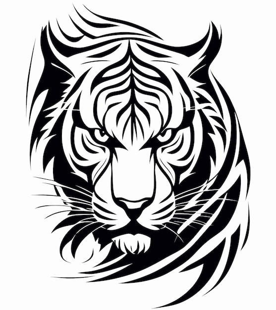 Vettore logo della tigre tribale