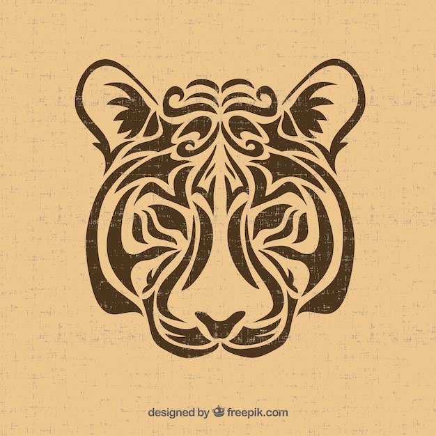 Tribal Tiger Vector