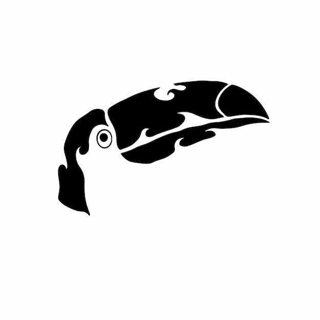 Vector tribal toucan logo tattoo design stencil vectorillustratie