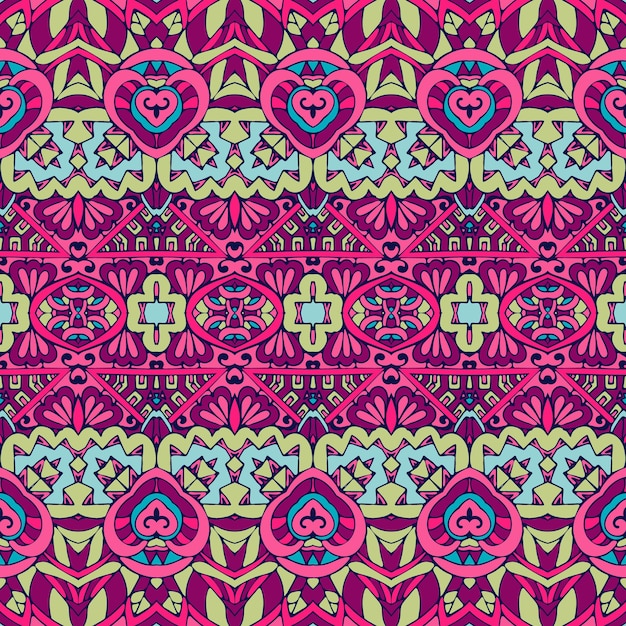 Tribal vintage abstract ethnic boho seamless pattern