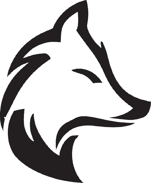 Tribal Wolf Tattoo Geïnspireerd Vector Icon Design