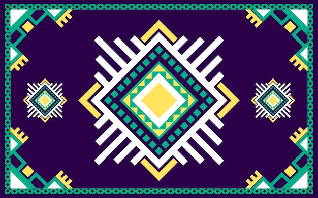 Vector tribe diamond pattern carpet design of background, batik, fabric, clothing, and wrapping.