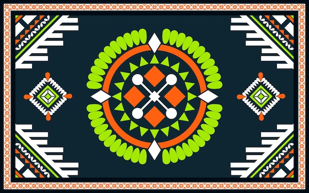 дизайн круга символа племени для ковра, фона, обоев, батика, ткани и упаковки.