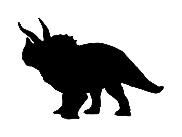 Vector triceratops dinosaur on isolated background