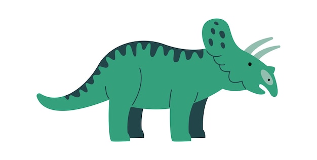 Vector triceratops dinosaur standing