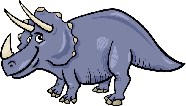 Triceratops dinosaurus cartoon afbeelding