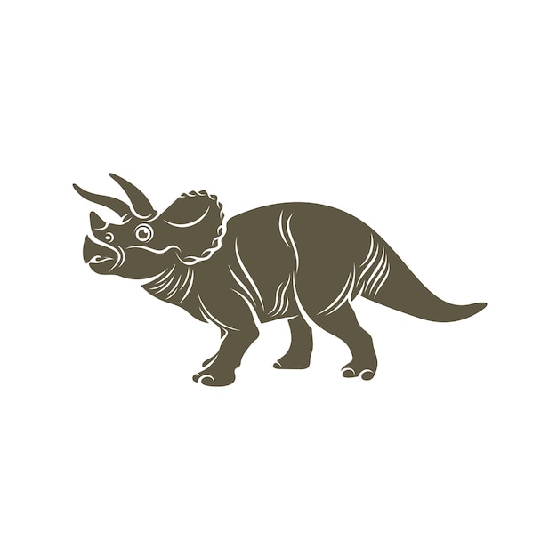 Triceratops dinosaurussen logo ontwerp vector pictogram symbool sjabloon illustratie