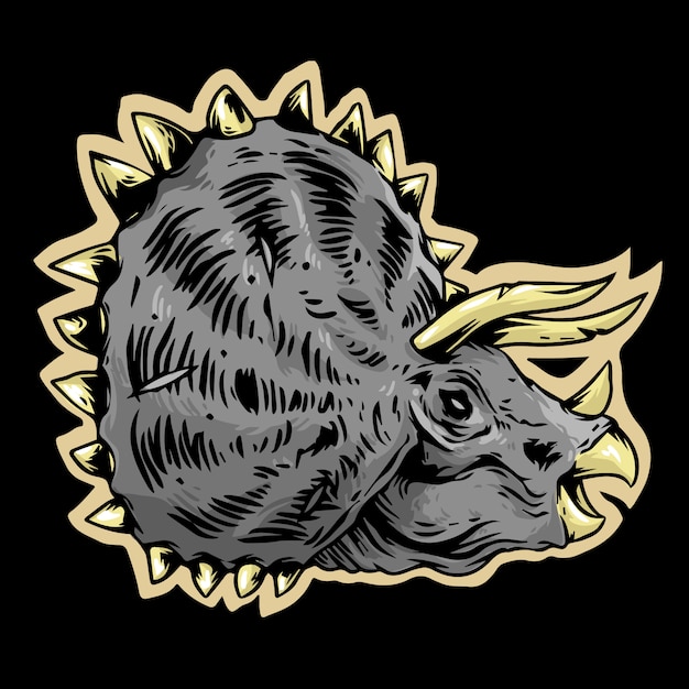 Triceratops hoofdontwerp