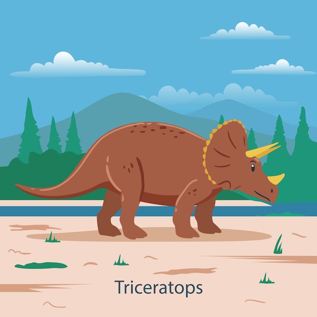 Triceratopo animale preistorico