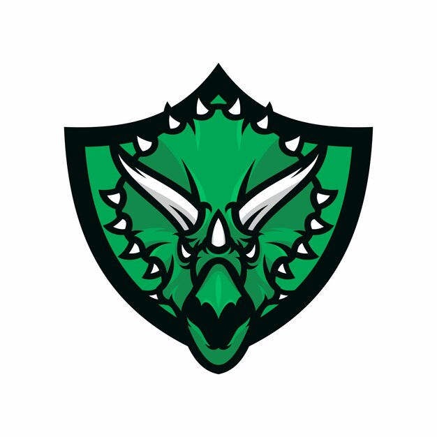 triceratops - vector icon illustration mascot