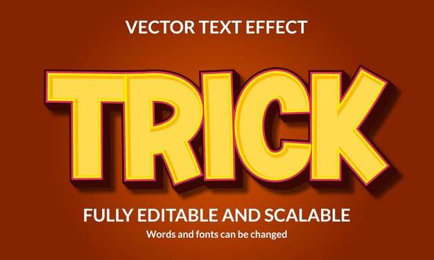 Vector trick editable 3d text style effect