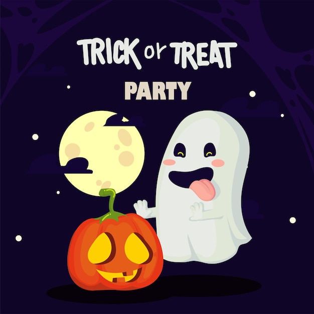 Trick or treat feestuitnodiging