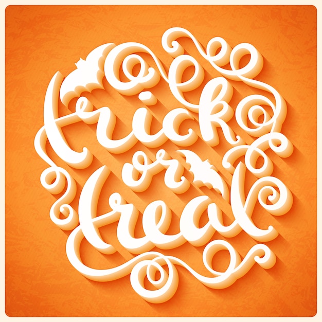 Vector trick or treat-letters voor halloween