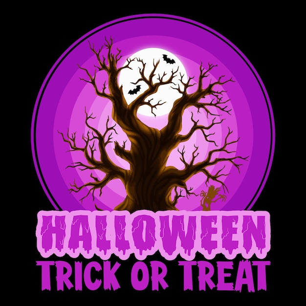 Trick or Treat typografie Halloween t-shirt design.