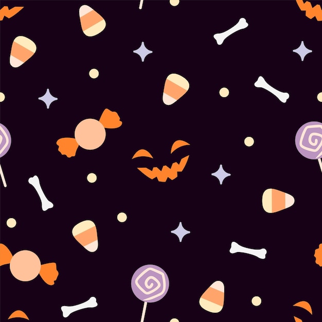 Trick or threat seamless pattern