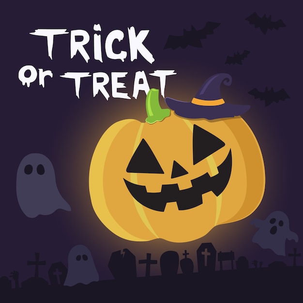 Trick or treat background. Happy Halloween.