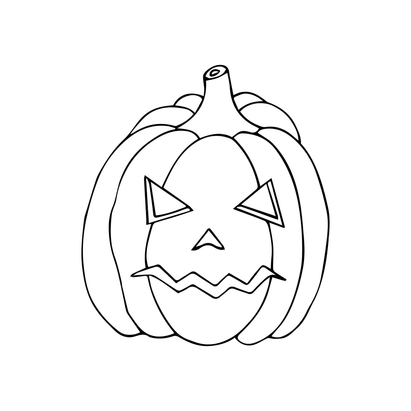 Premium Vector | Trick or treat coloring page. halloween coloring page ...