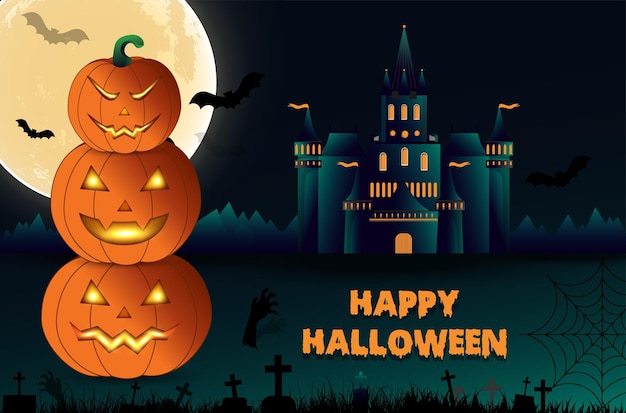 Trick or treat design background Celebration halloween day design background vector