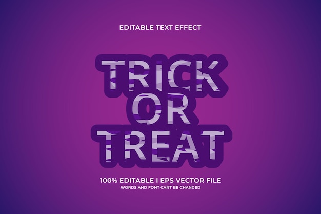 Trick or treat editable text effect