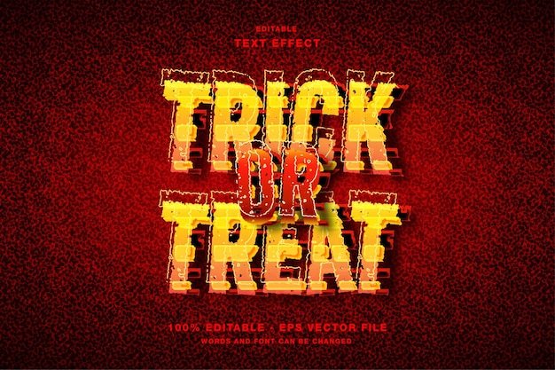 Trick or Treat editable text effect