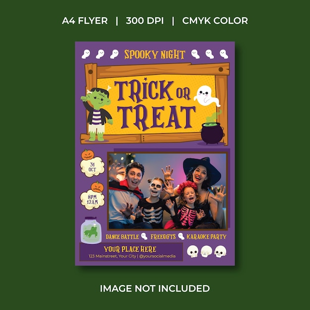 Vector trick or treat flyer