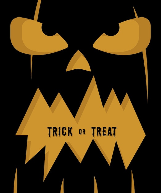 Vector trick or treat halloween card