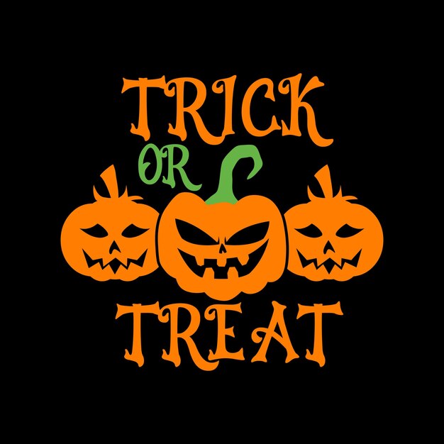 Trick or treat Halloween illustration design