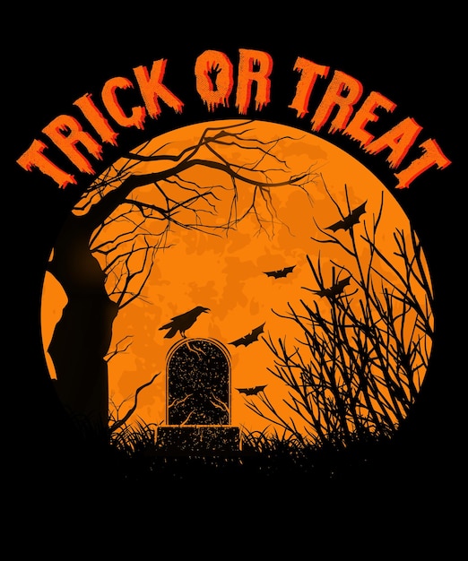 Trick or Treat Halloween tshirt design