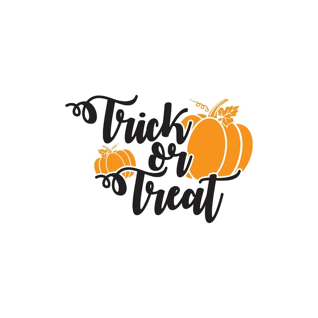 Trick or treat halloween typography