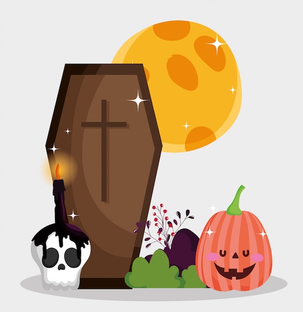 Vector trick or treat for happy halloween