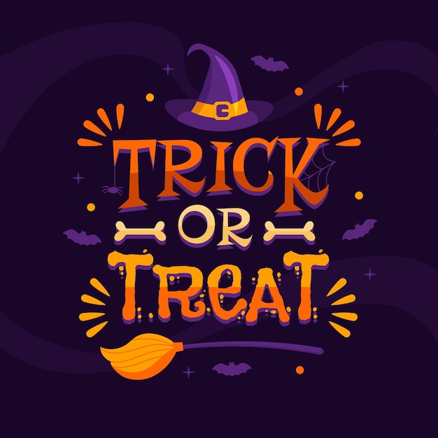 Vector trick or treat - lettering