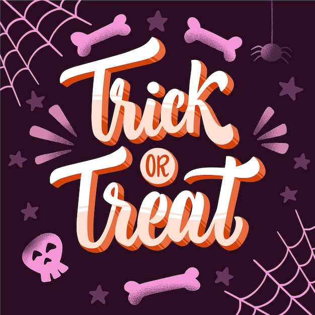 Vector trick or treat - lettering