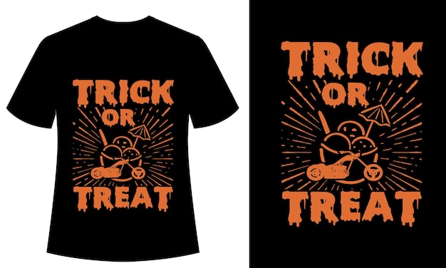 Trick Or Treat Tshirt 디자인, 타이포그래피, 할로윈, 벡터, 인쇄 준비 tshirt