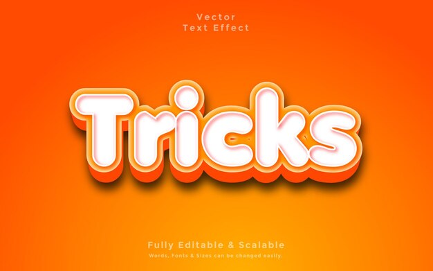 Vector tricks 3d text effect editable vector